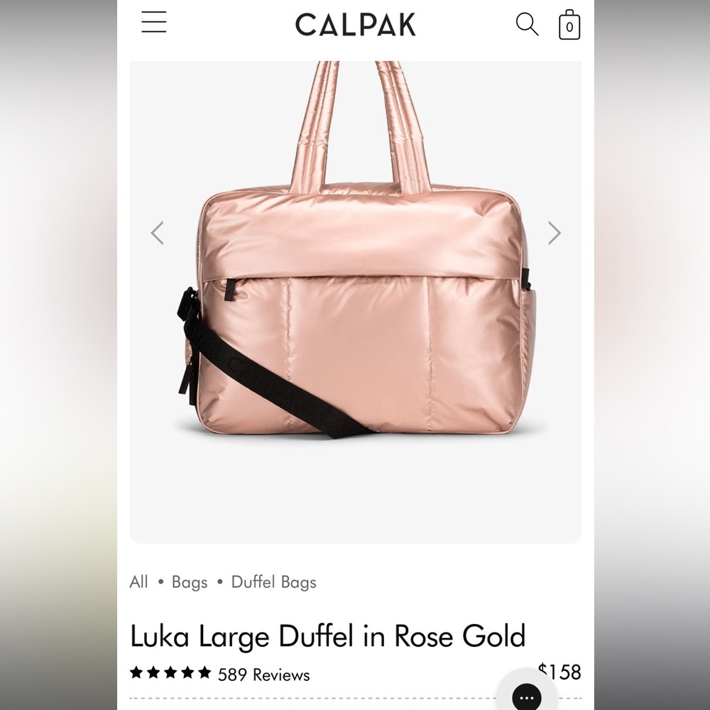 Calpak Luka Large Duffle - Rose Gold - sold out online!